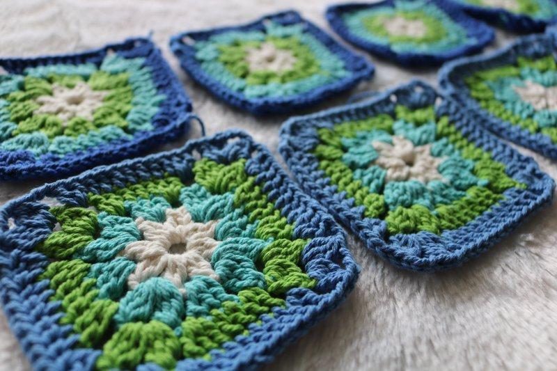 Crocheted granny squares (Photo by JOONY on Unsplash)