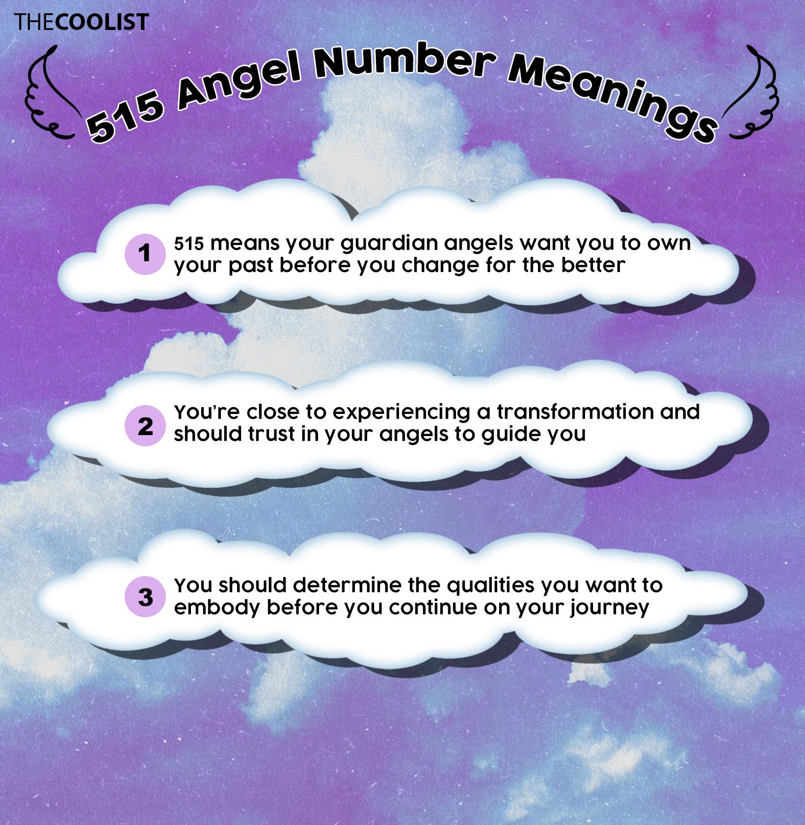 515 angel number infographic