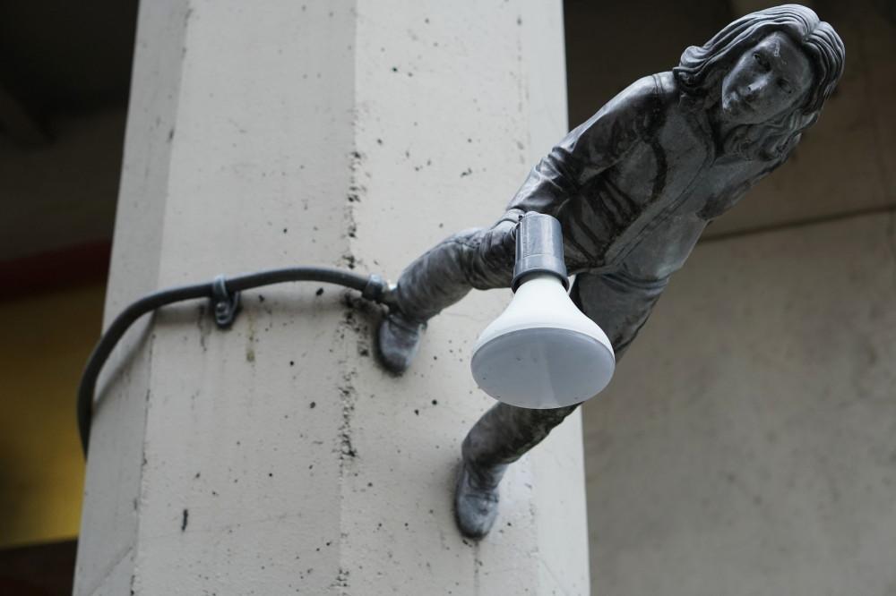 Art, Seattle Lights, Pike Place Hill Climb, Pike Place Market, Seattle, Washington