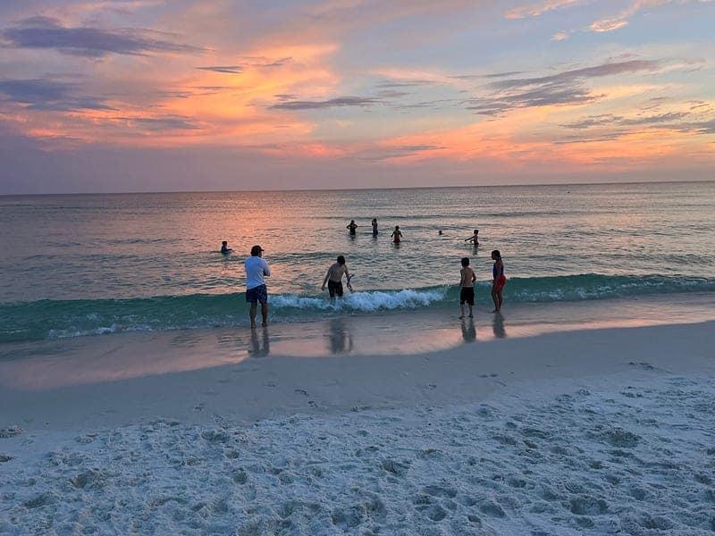 Navarre Beach, Florida at sunset  — Photo by Crystal Jackson