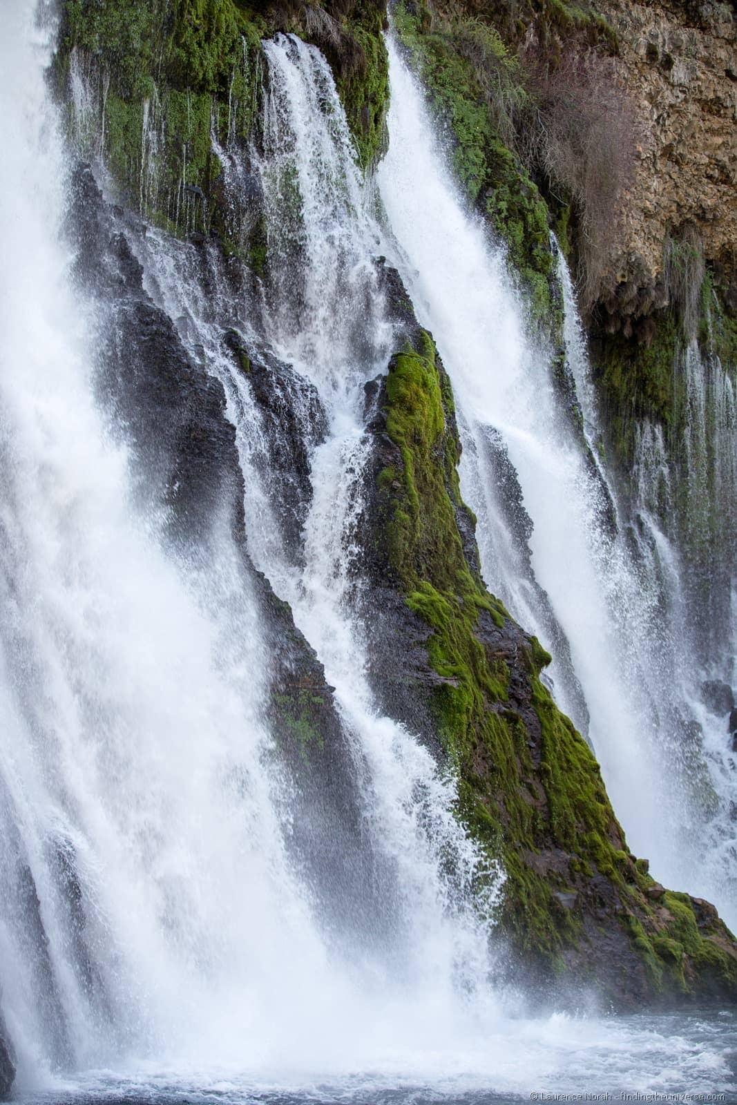 Burney falls shasta cascade california close up