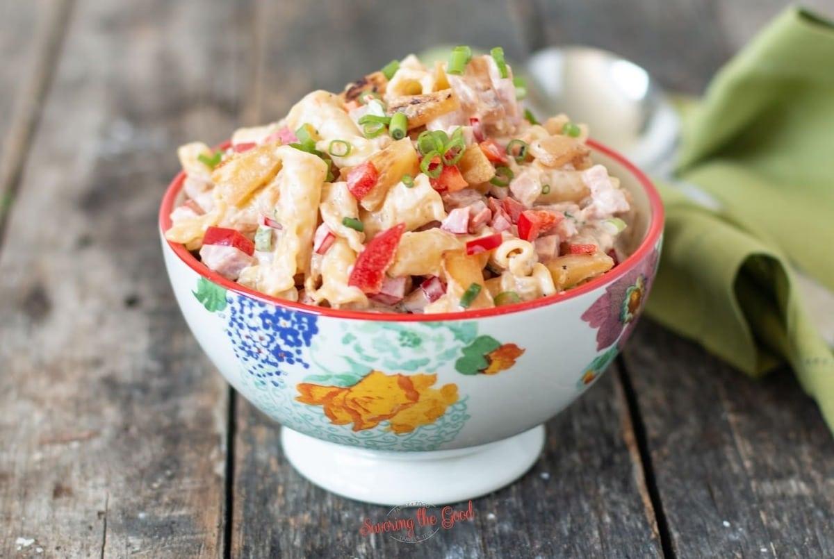 Hawaiian pasta salad horizontal image