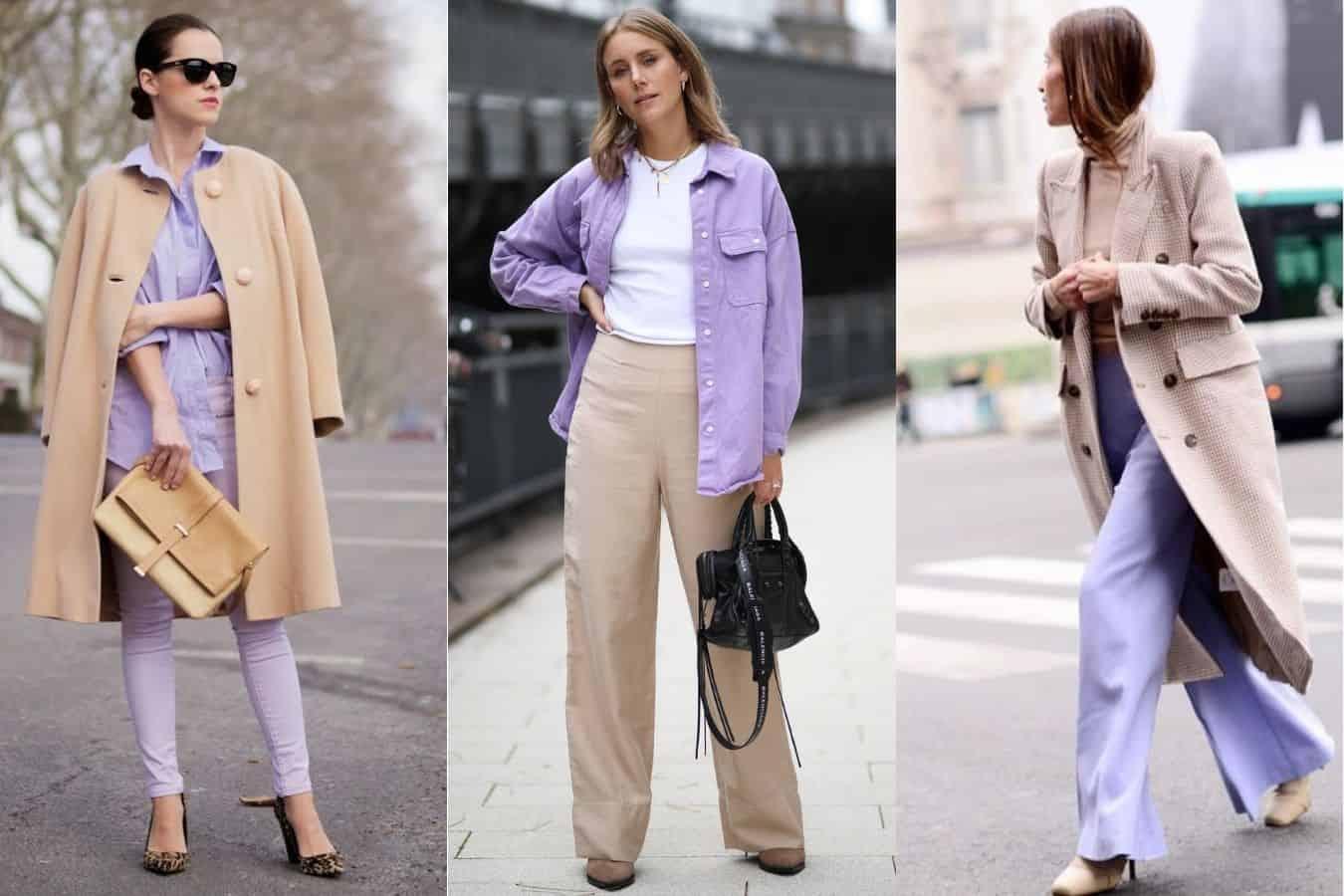 Purple and Beige wear