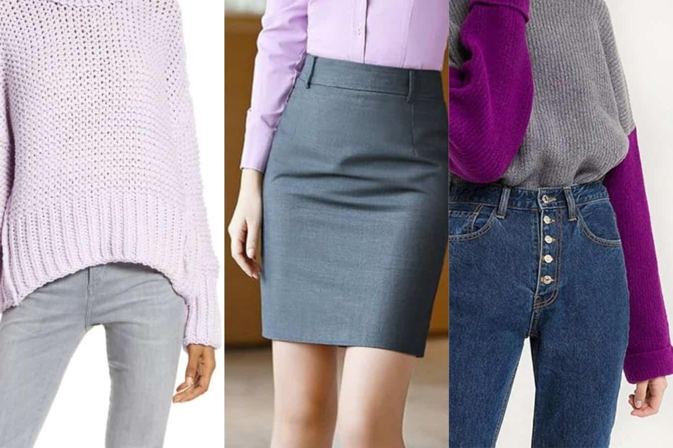 purple and grey wear