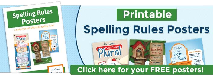 Free Spelling Rules Posters