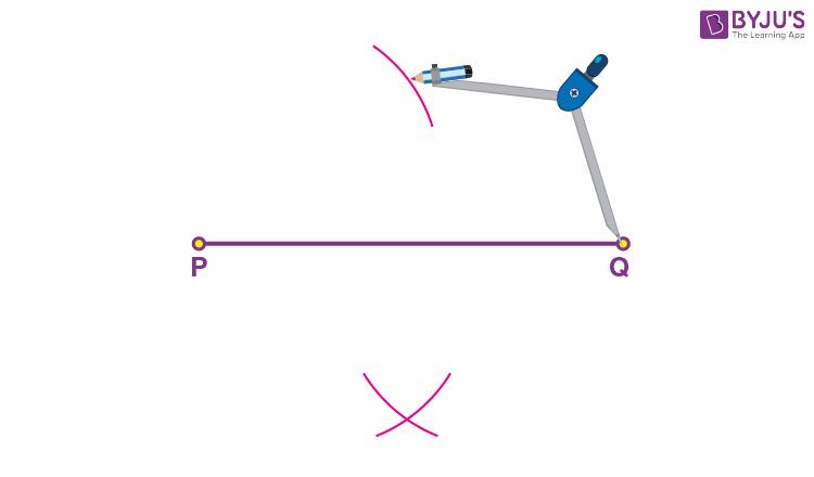 Perpendicular Bisector Construction - Step 4