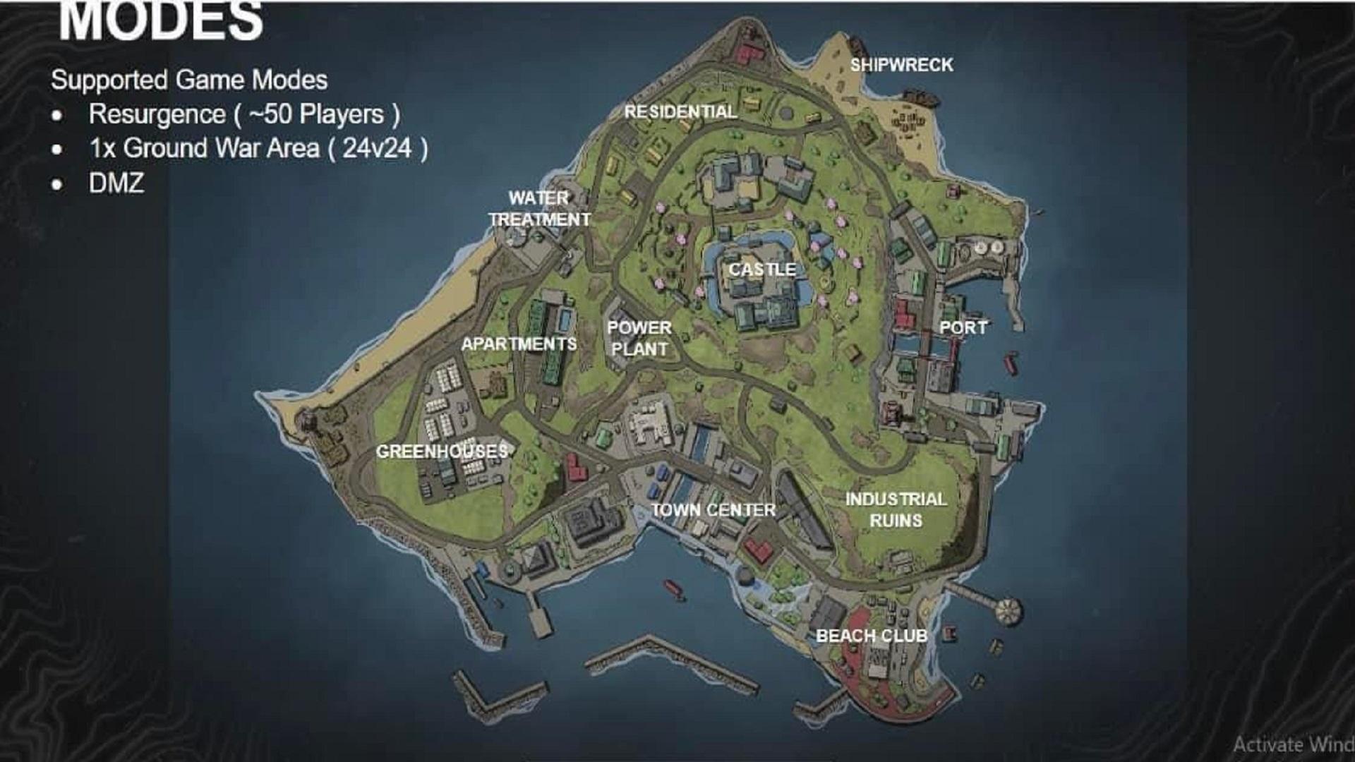 Warzone 2 Resurgence potential leaked map