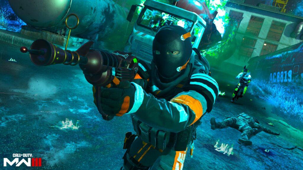 MW3 Vortex event image featuring an Operator with Ray Gun