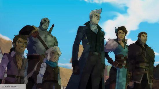 Legend of Vox Machina season 3 release date - Prime Video image of the Vox Machina party in formal outfits