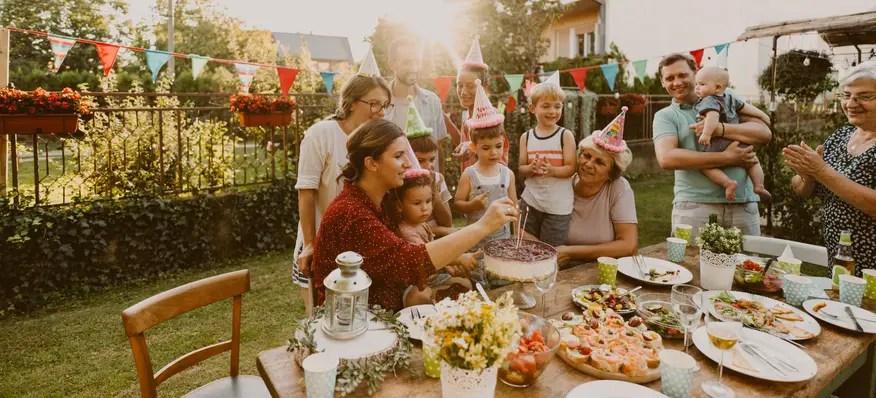 A family celebrating a special birthday together