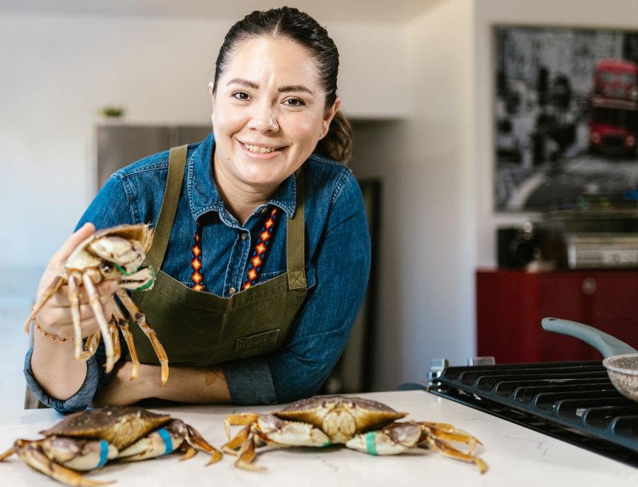 Galveston crabbing season cooking in pot