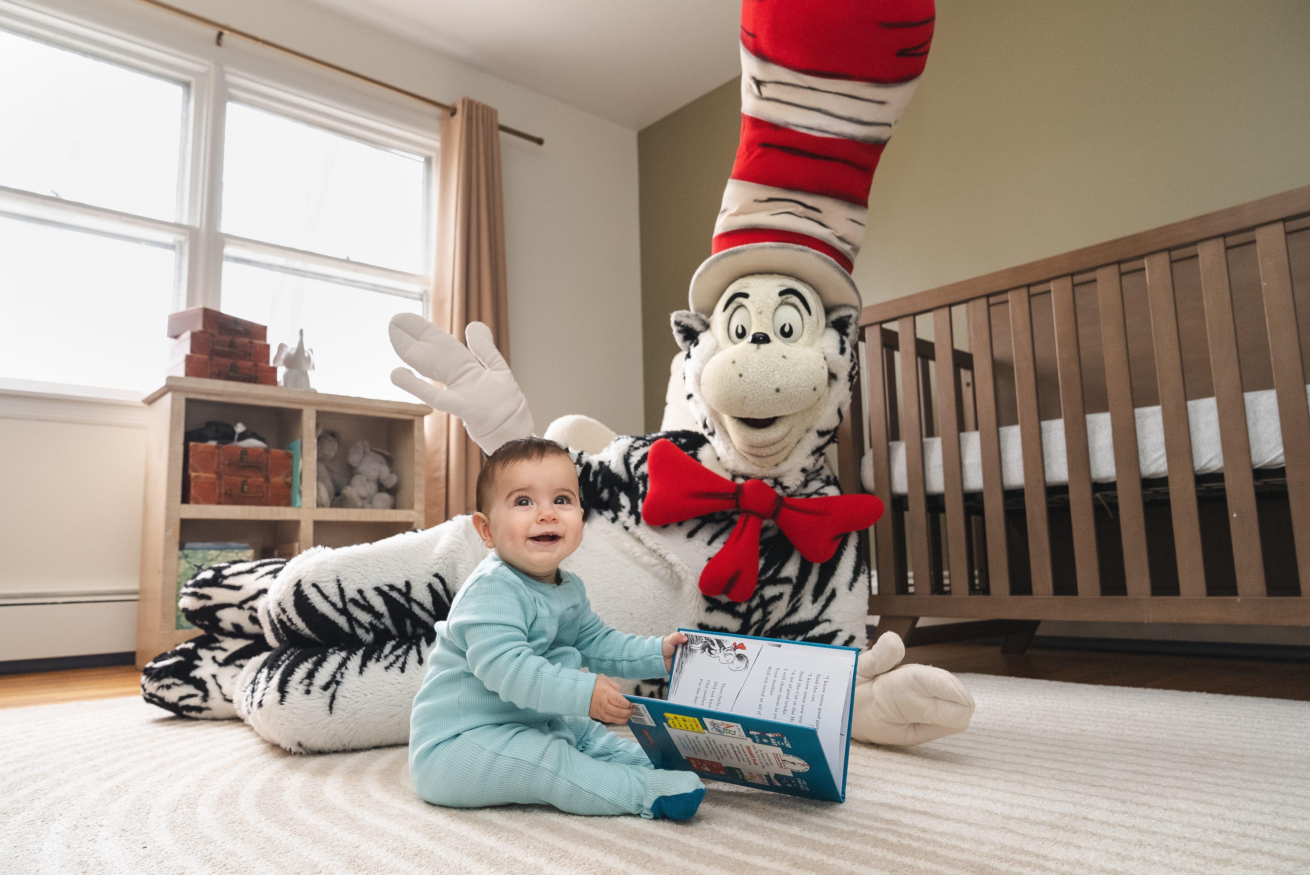 In honor of Dr. Seuss Day, Dr. Seuss Enterprises will give away a free, personalized copy of the book "The Cat in the Hat" to every baby born in the U.S. on March 2, 2024.