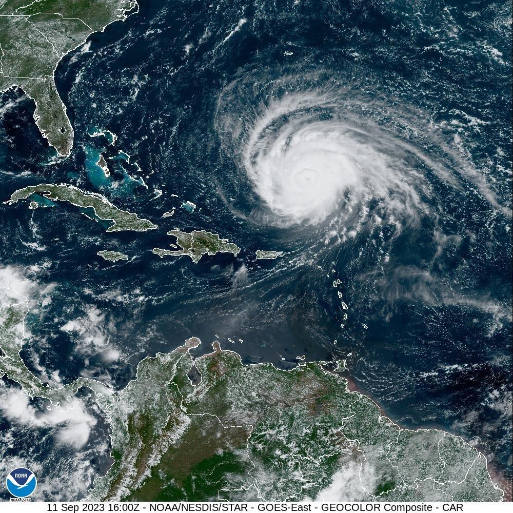 Hurricane Lee was a category three major storm 120 mph sustained winds as of Monday, Sept. 11, 2023, according to the National Hurricane Center in Miami.