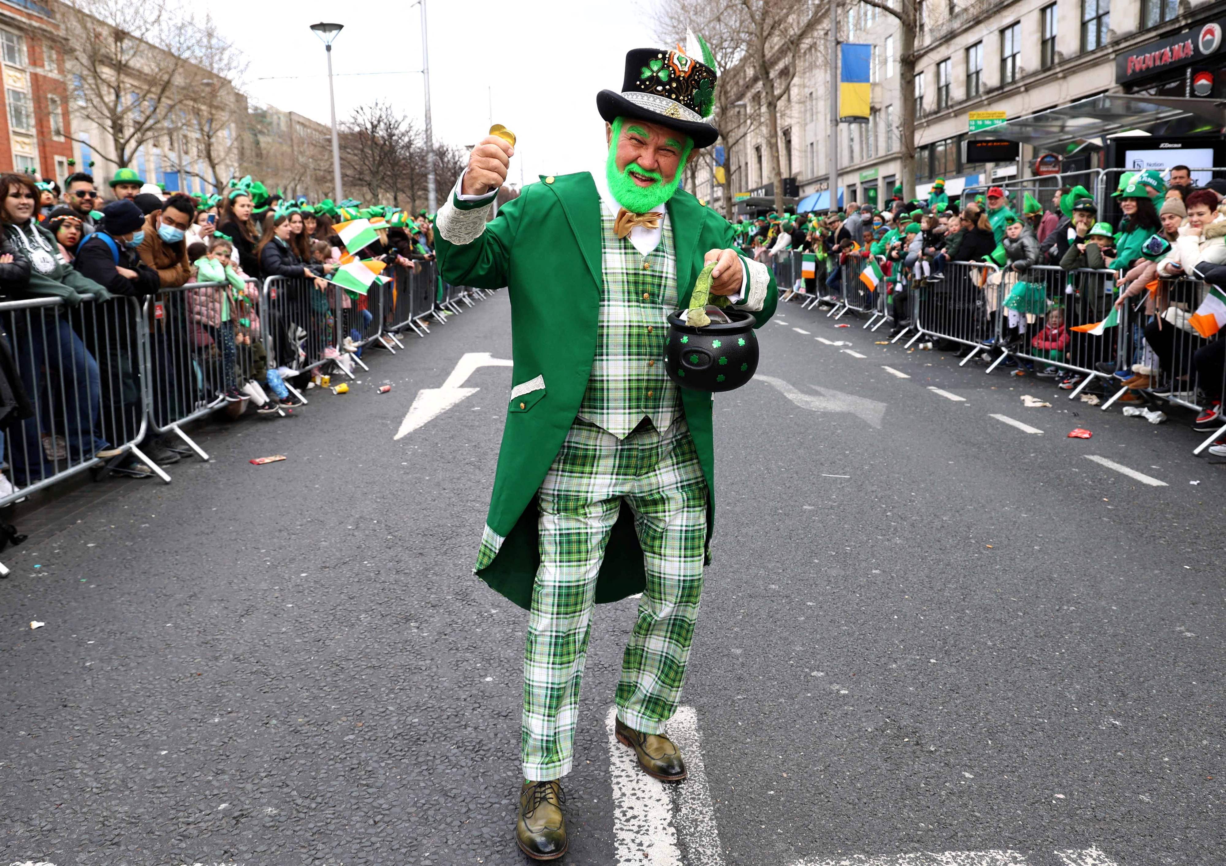 People take part in the annual St Patrick