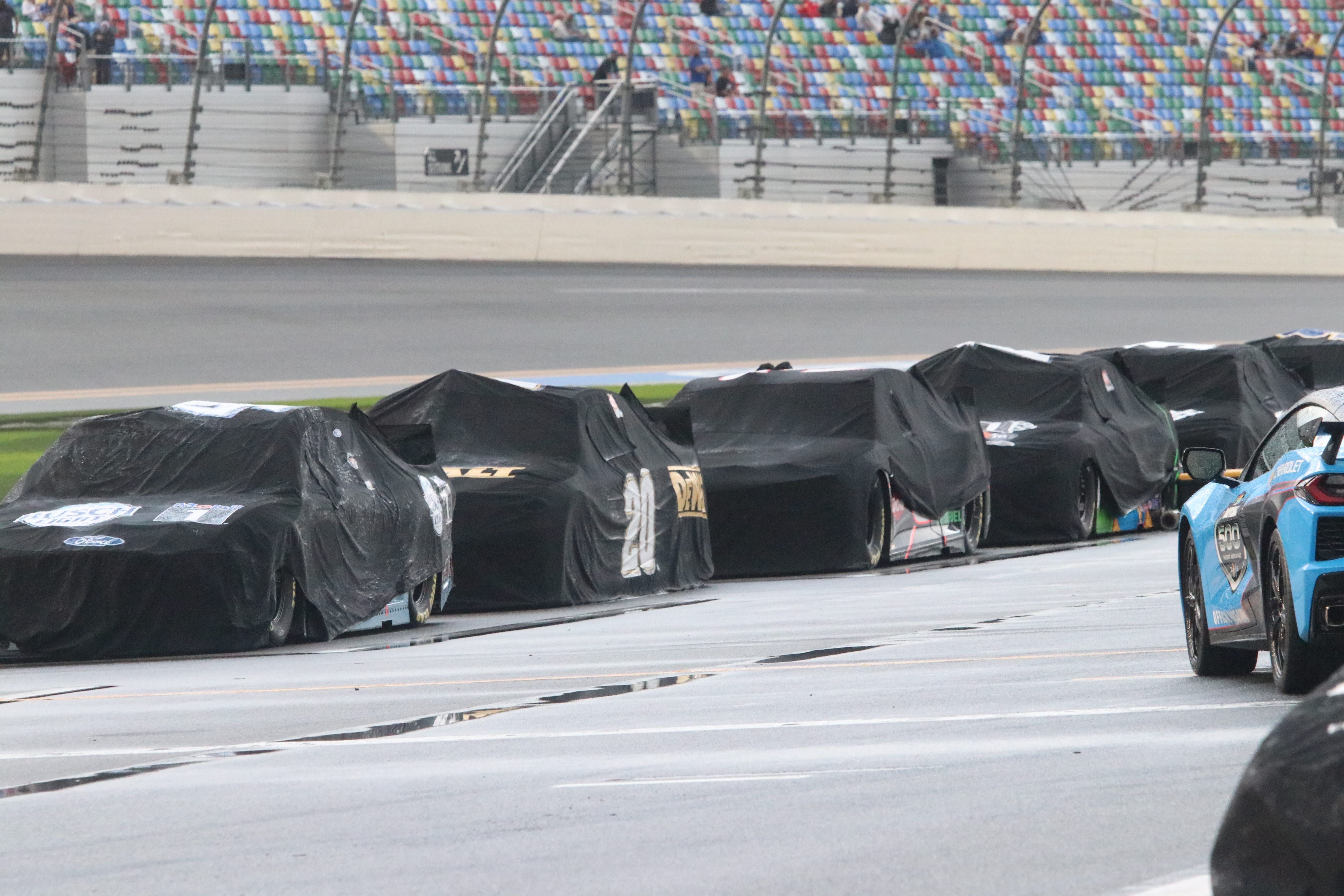 Air Titans are hard at work before the start of the 63rd running of the Daytona 500 at Daytona International Speedway on Sunday, Feb. 14, 2021.