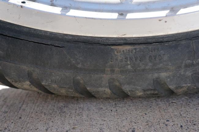 Tire sidewall cracking