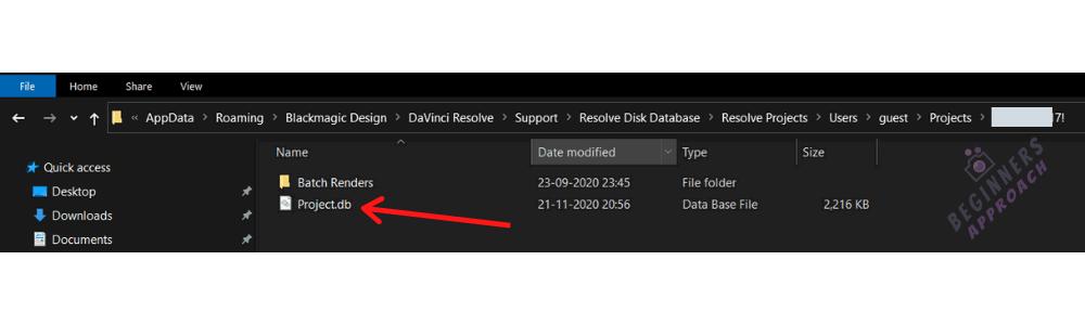 davinci resolve - project.db file