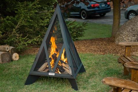 Iron Embers Pyramid Wood Burning Fireplace | Barbecues Galore