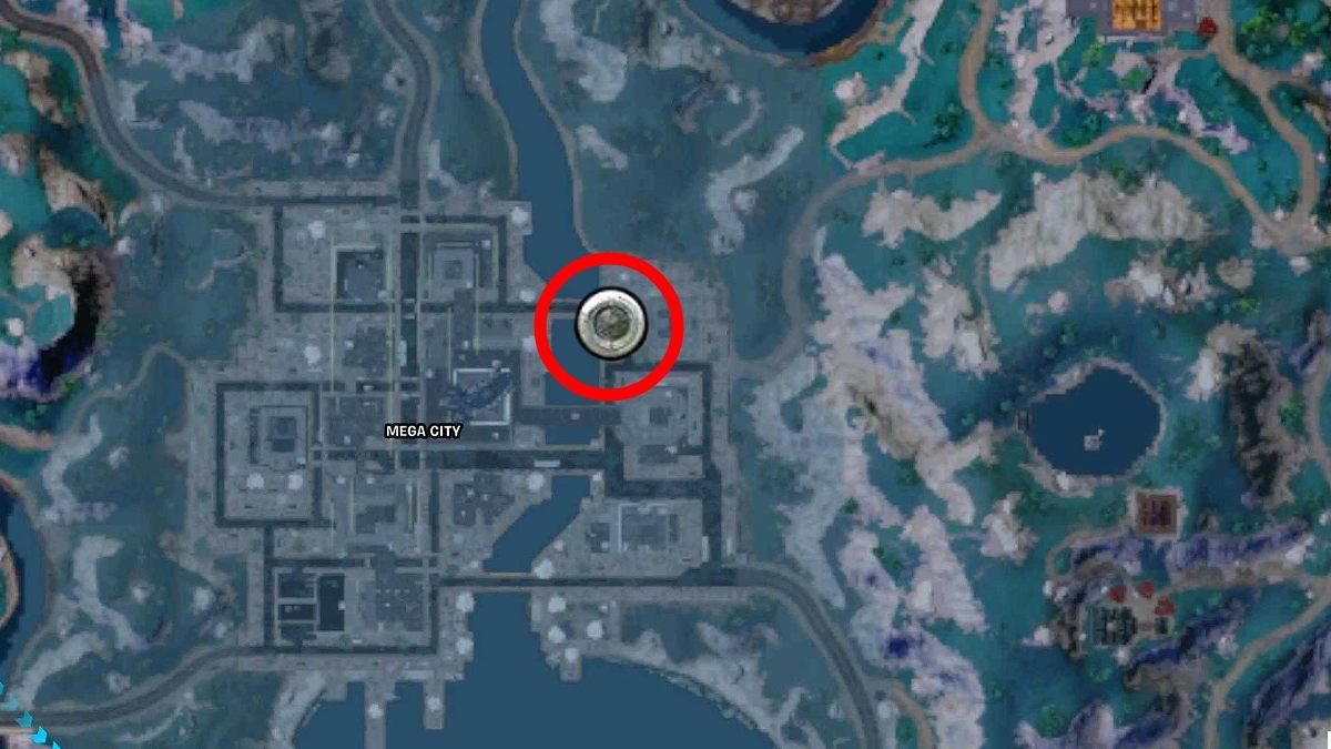 The location of the Mega City Vault in Fortnite