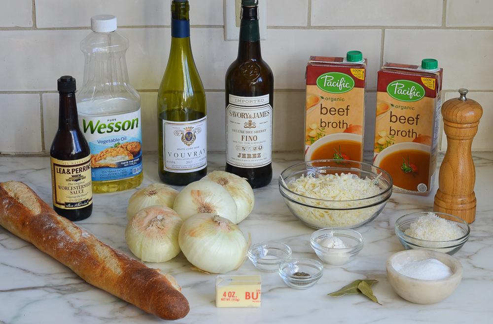 ingredients for french onion soup