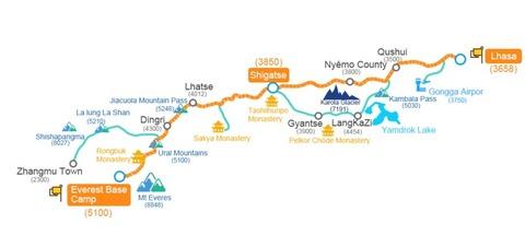 Kathmandu to EBC route map