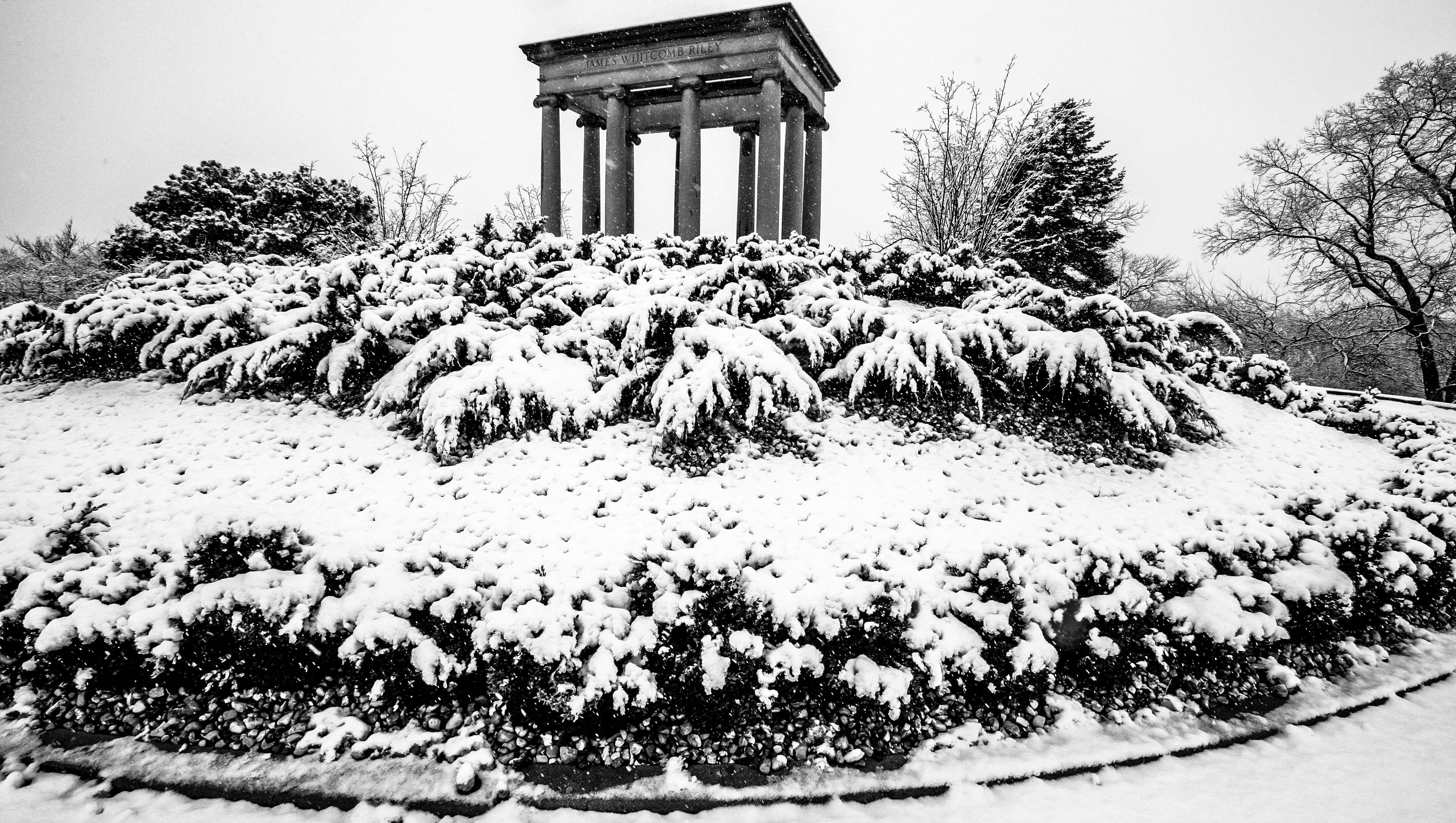 On Oct.17th, 1917, best selling author and poet James Whitcomb Riley became the first burial on "The Crown" at Crown Hill Cemetery. Coins left at the grave are donated to the Riley Children