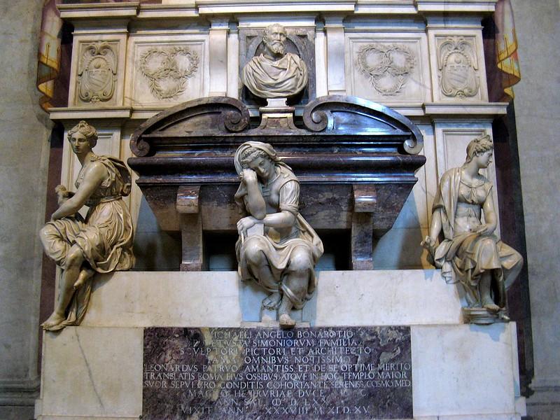 Michelangelo is buried in Basilica Santa Croce Florence