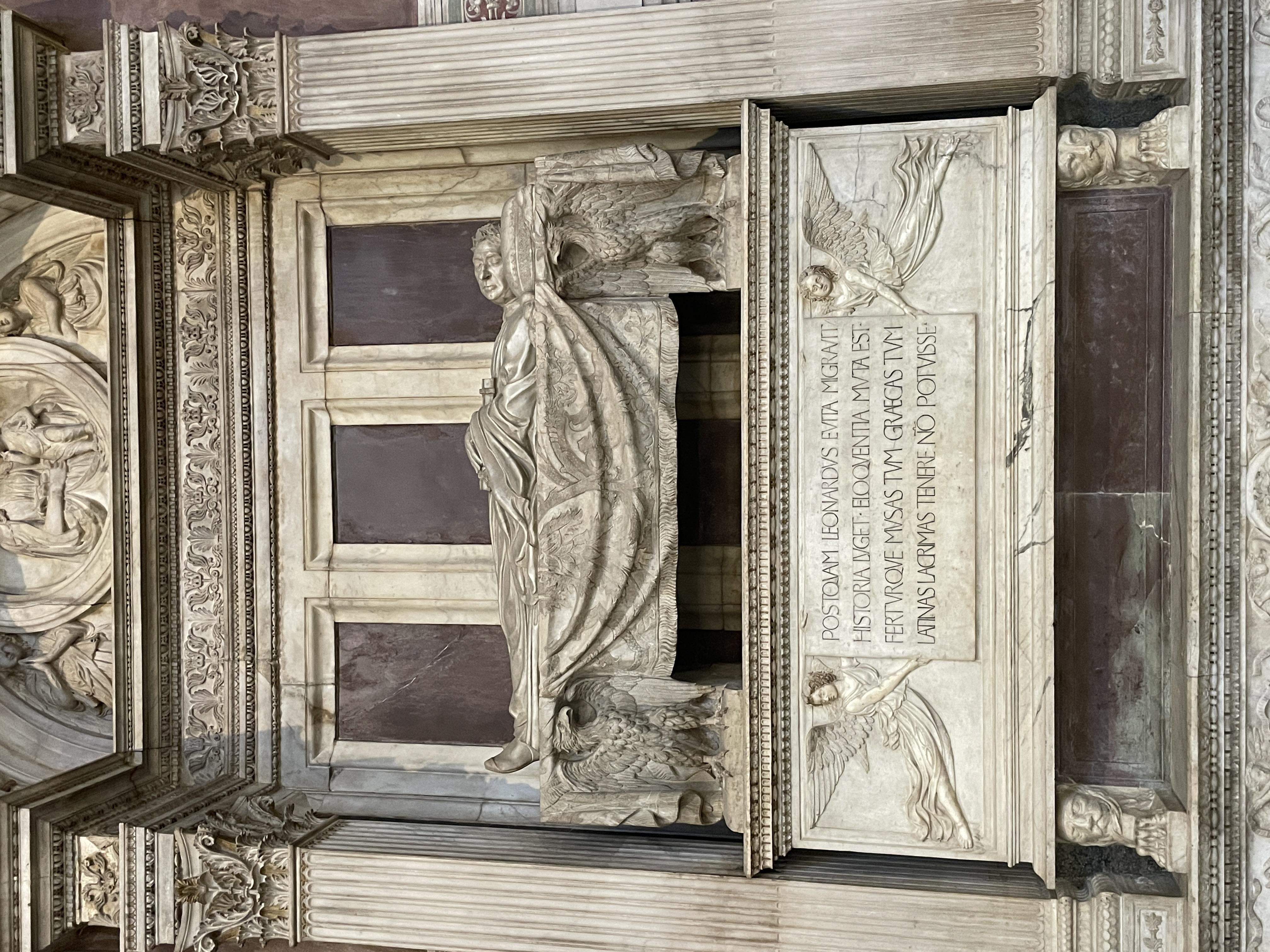 Leonardo Bruni tomb in Santa Croce Basilica, Florence