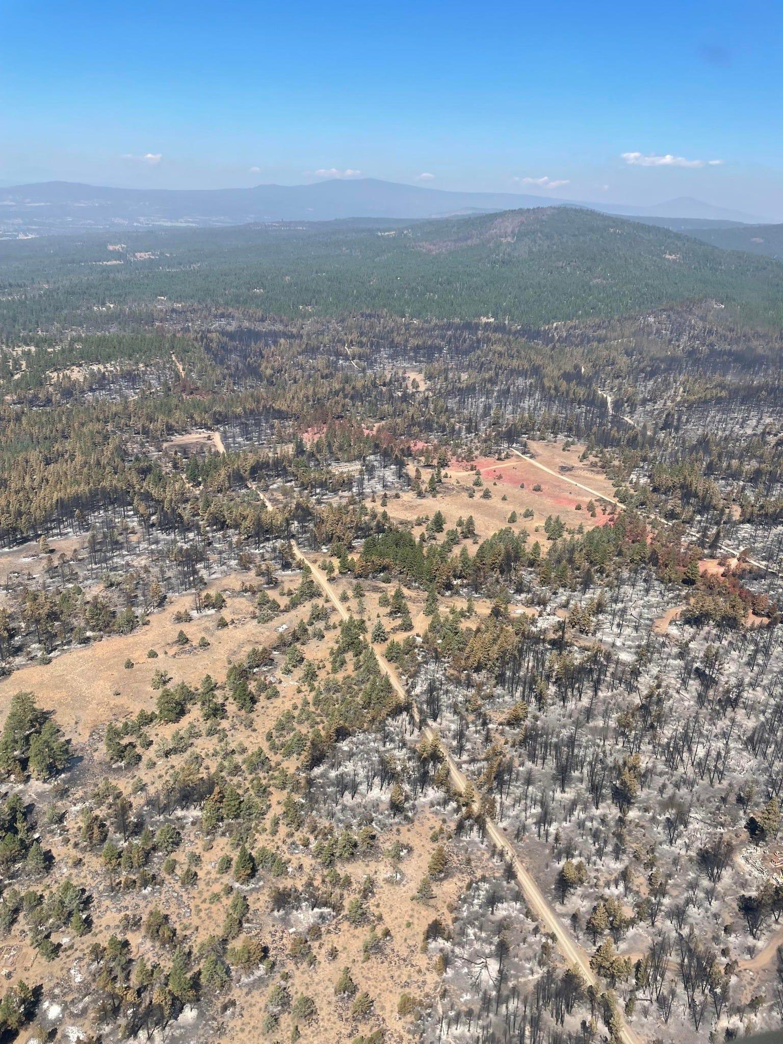 An aerial view of the Golden Fire on July 29.