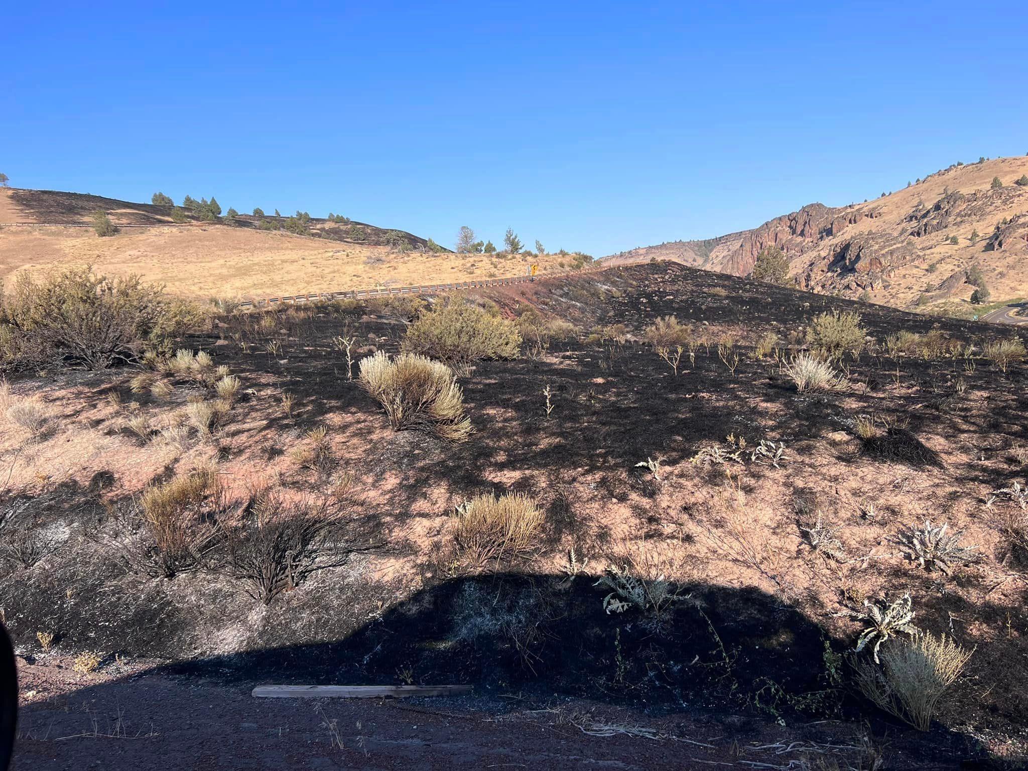 The 300-acre Grade Fire was reported Monday night.