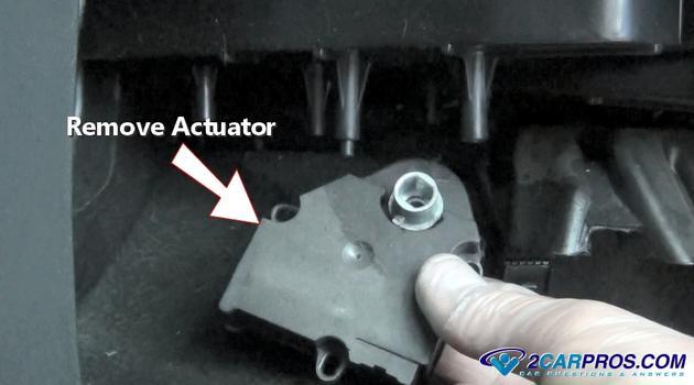 recirculation blend door actuator location