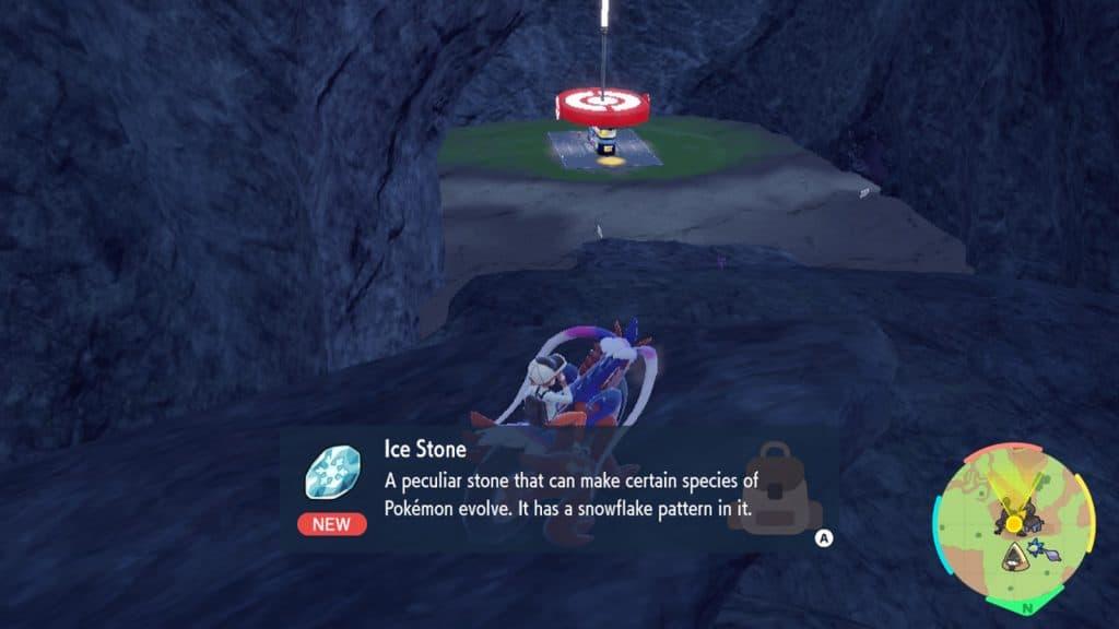 An Ice Stone location on the Pokemon Scarlet and Violet map