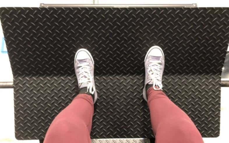 regular foot stance places your feet in the middle of the platform, about shoulder-width apart