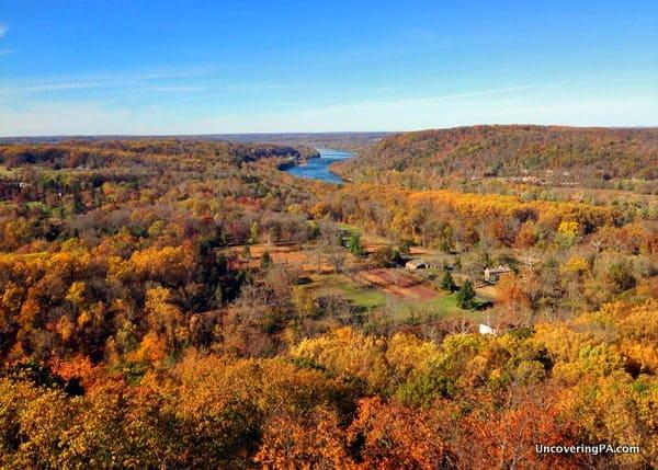 Kinzua Bridge amidst late fall foliage in Pennsylvania