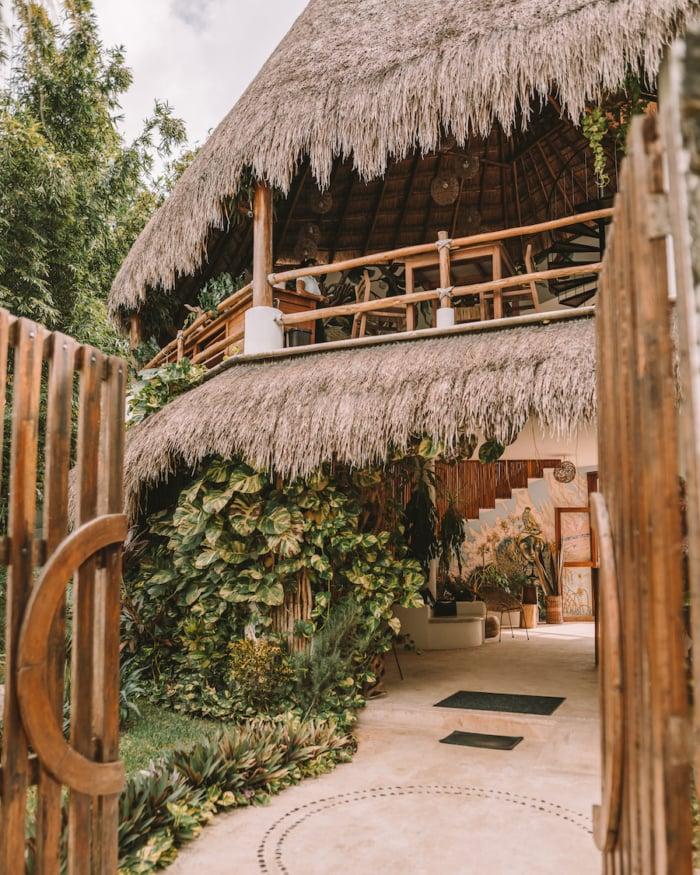 Entrance way of Hotel Aires