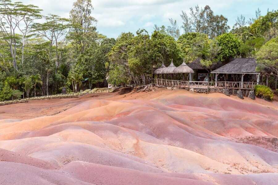 colorful sand dunes at Seven Colored Earth Mauritius