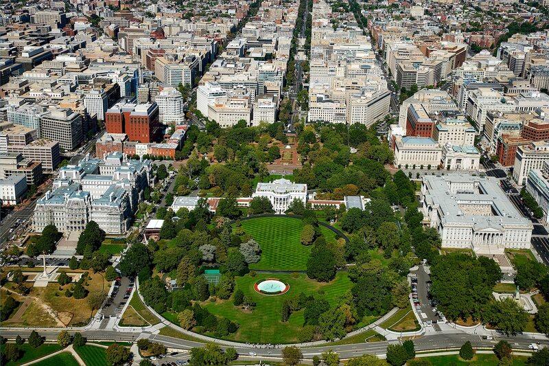 Aerial view of Capitol Hill in Washington DC