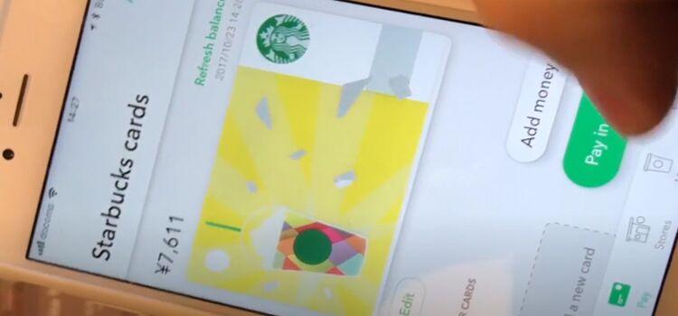 paying on Starbucks using mobile app