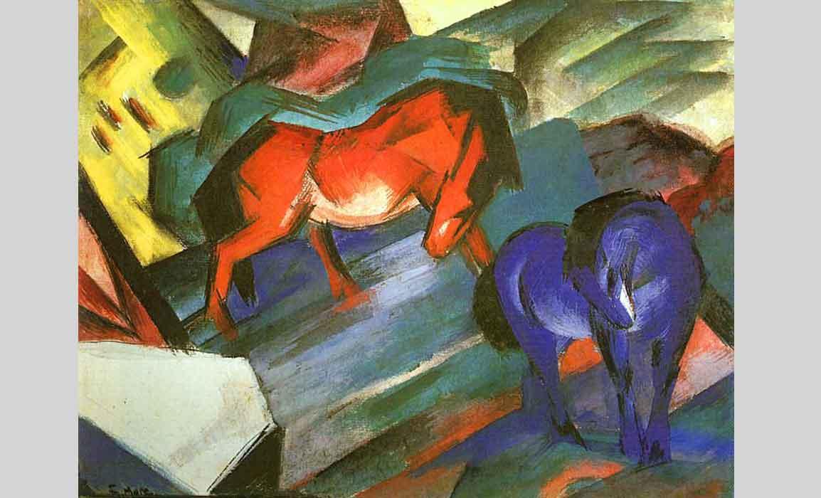 Red and Blue Horse by Franz