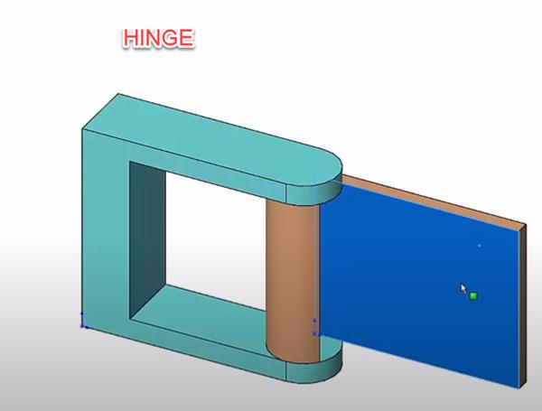 Example of a Hinge Mate in SOLIDWORKS