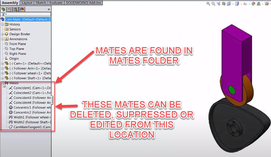 Mate Folder in SOLIDWORKS