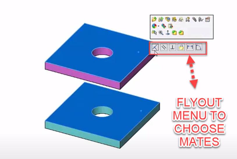 SOLIDWORKS Mates Flyout Menu