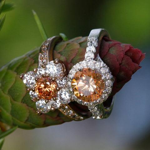 orange beryl rings