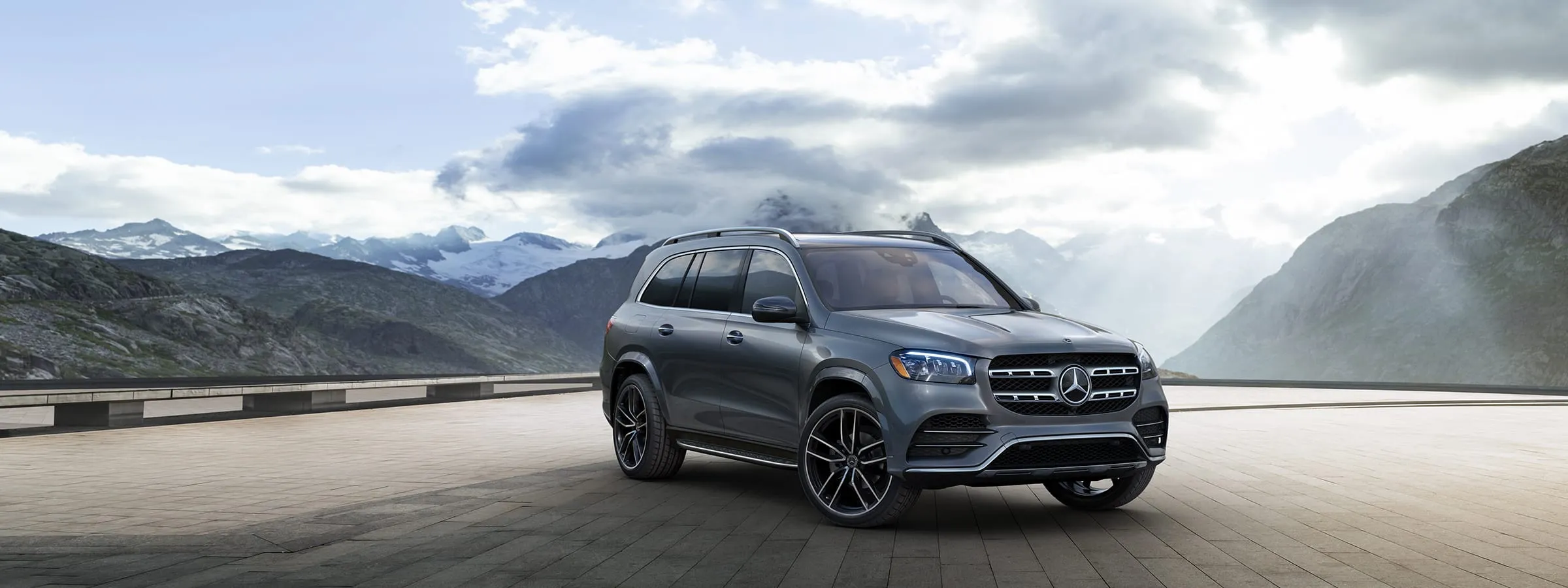 an image of the Mercedes-Benz GLS on top of the world. This is exactly how you feel driving this beast of a luxury vehicle.