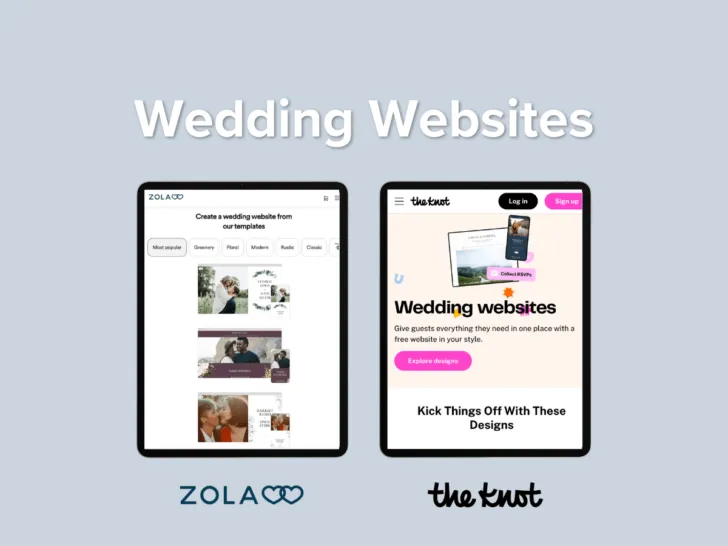zola vs the knot wedding website