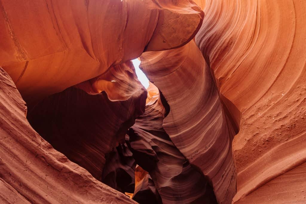 View inside Lower Antelope Canyon