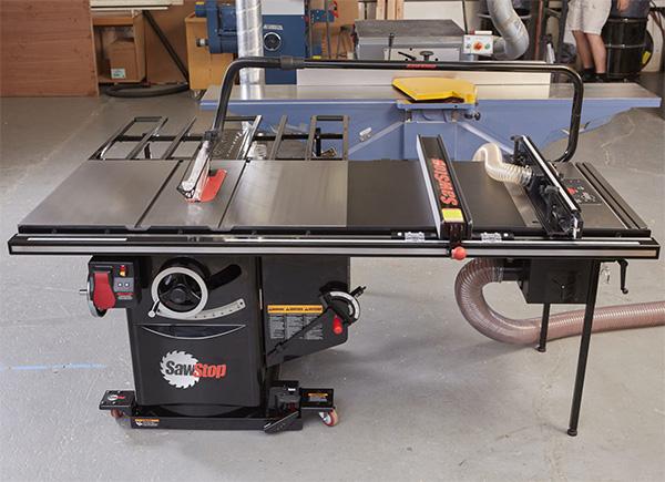 SawStop Industrial Table Saw Shown with Accessories