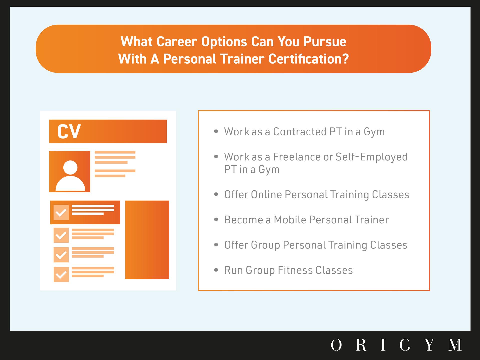 What Career Options Can You Pursue With a Personal Trainer Certification Infographic
