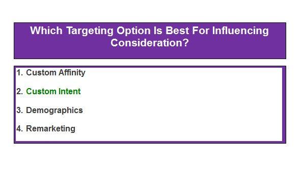 Which Targeting Option is Best for Influencing Consideration?