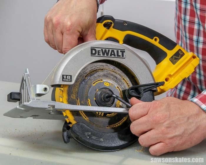 When learning how to change a circular saw blade it